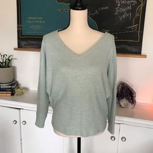 Anthropologie | pale green knit sweater XS